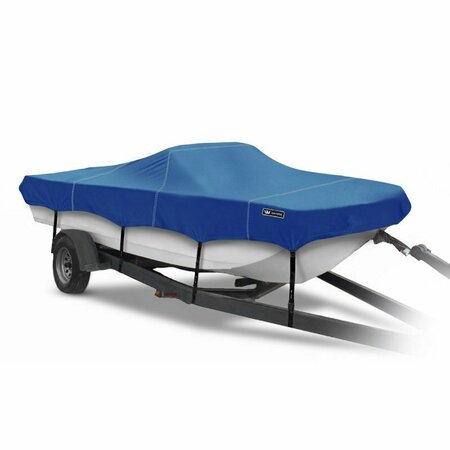 EEVELLE Boat Cover TRI HULL RUNABOUT w/ Outboard 15ft 6in L 75in W Pacific Blue SBTR1575B-RYL